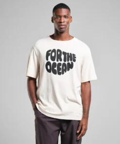 T-shirt Gustavsberg Hemp For the Ocean Vanilla White