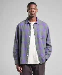 Dedicated Shirt Rute Flannel Shadow Check Purple