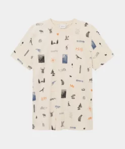 Dedicated T-shirt Stockholm In The Woods Oat White