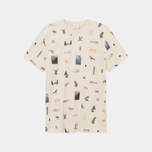 Dedicated T-shirt Stockholm In The Woods Oat White