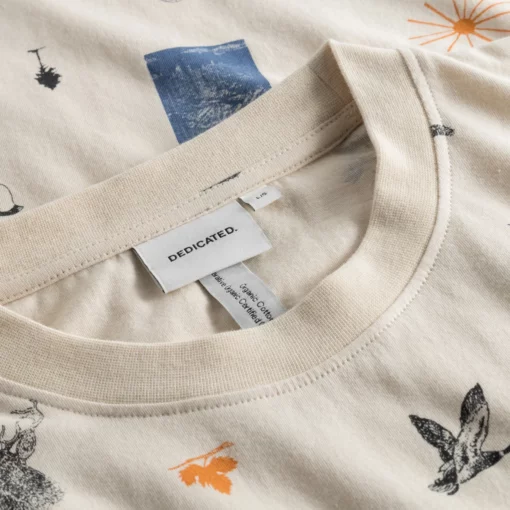 Dedicated T-shirt Stockholm In The Woods Oat White
