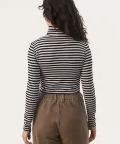 Part Two Efinas Rollneck T-shirt French Oak Stripe