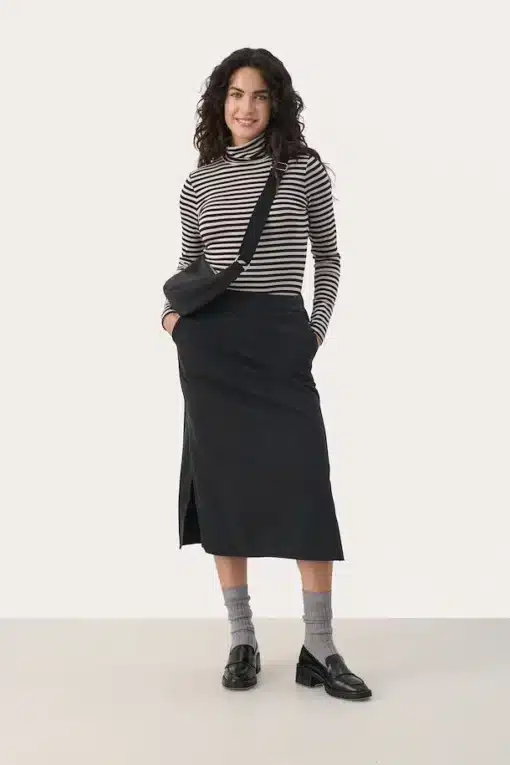 Part Two Efinas Rollneck T-shirt French Oak Stripe