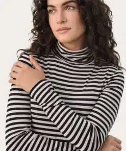 Part Two Efinas Rollneck T-shirt French Oak Stripe