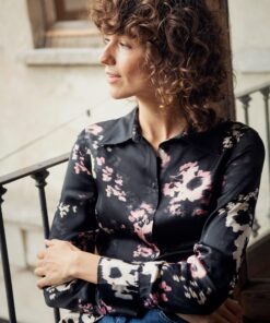 Part Two Lenda Shirt Black Blurred Flower