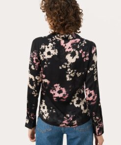 Part Two Lenda Shirt Black Blurred Flower
