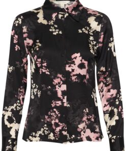 Part Two Lenda Shirt Black Blurred Flower