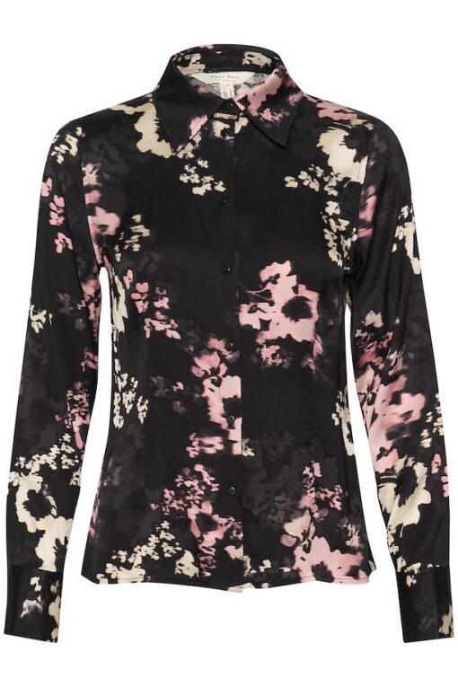 Part Two Lenda Shirt Black Blurred Flower