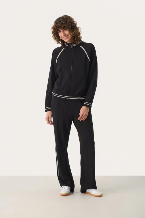 Part Tw Lavinia Sporty Cardigan Black