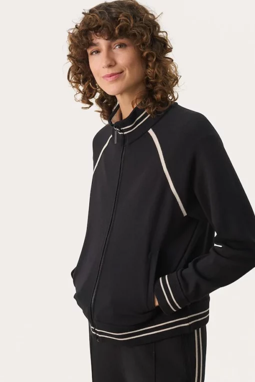 Part Tw Lavinia Sporty Cardigan Black