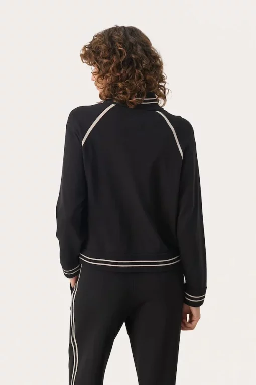 Part Tw Lavinia Sporty Cardigan Black