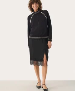 Part Tw Lavinia Sporty Cardigan Black