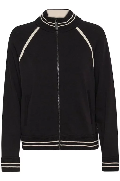 Part Tw Lavinia Sporty Cardigan Black