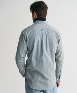 Gant Regular Poplin Gingham Shirt Deep Forest Green