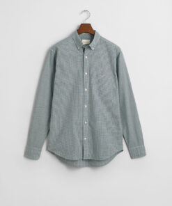 Gant Regular Poplin Gingham Shirt Deep Forest Green