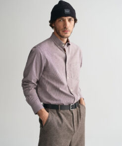 Gant Regular Poplin Gingham Shirt Plumped Red