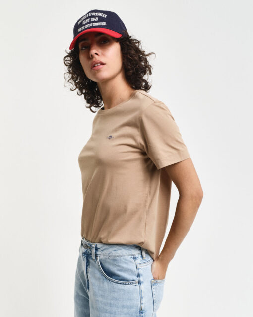 Gant Woman Shield T-shirt Caramel Beige