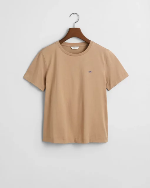 Gant Woman Shield T-shirt Caramel Beige