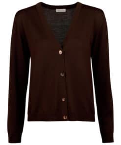 Stenströms Imelda Brown Merino Wool Cardigan