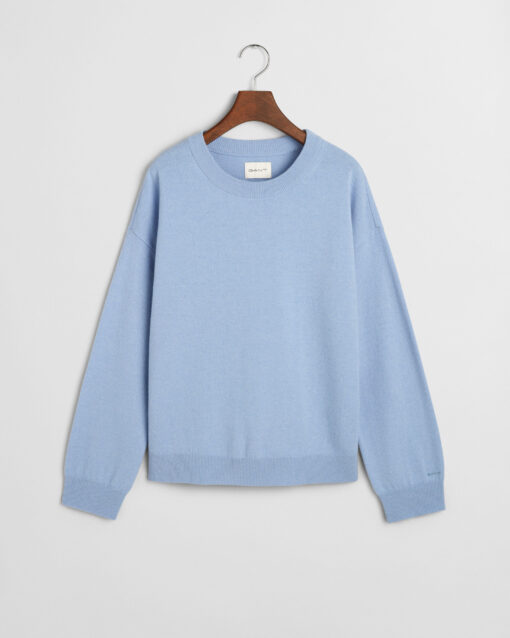 Gant Woman Superfine Lambswool C-Neck Clear Sky