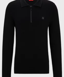 Hugo Sastoon Zip Knit Black