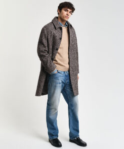 Gant Casual Cotton Sweater Khaki Melange