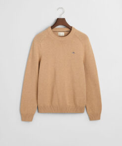 Gant Casual Cotton Sweater Khaki Melange