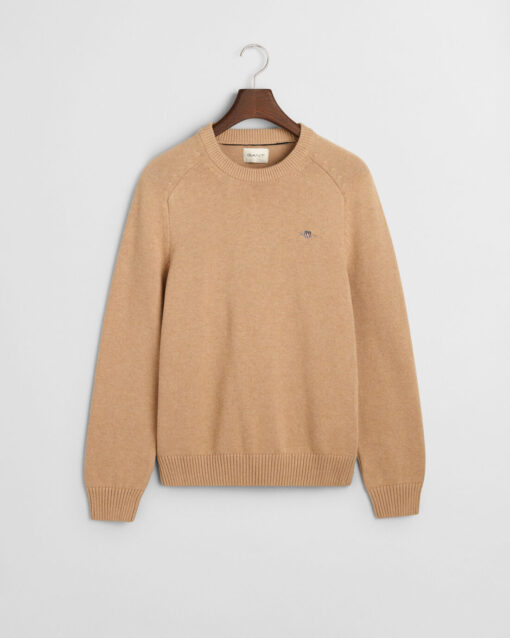 Gant Casual Cotton Sweater Khaki Melange