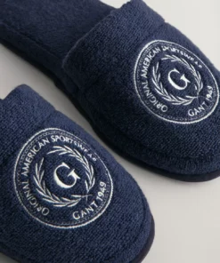 Gant Home Crest Slippers Marine