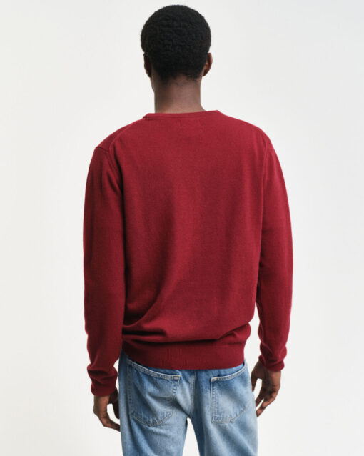 Gant Superfine Lambswool Crew Neck Jumper Plumped Red
