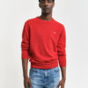 Gant Superfine Lambswool Crew Neck Jumper Bright Red