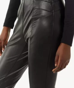 Comma, Faux Leather Trousers Black