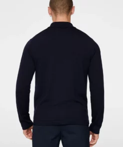 J.Lindeberg Kaleb Merino Zip Cardigan Navy