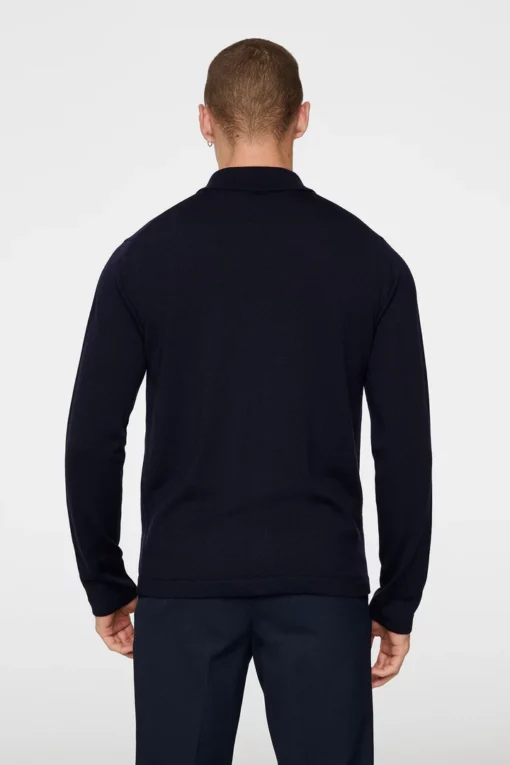 J.Lindeberg Kaleb Merino Zip Cardigan Navy