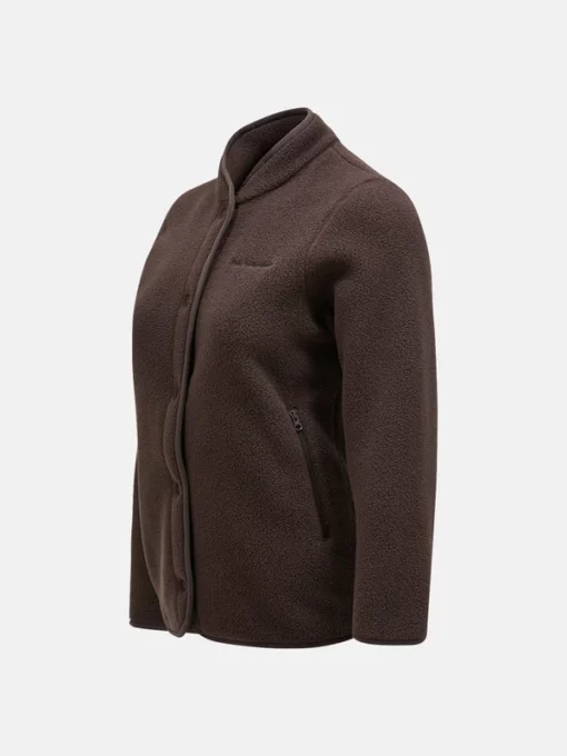 Peak Performance Fleece Snap Cardigan Women Cliff Edge