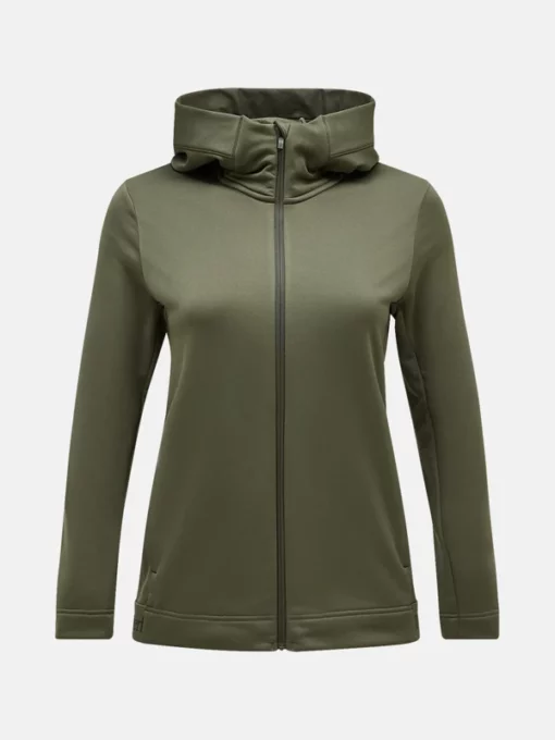 Peak Performance Rider Tech Zip Hood Women Pine Needle