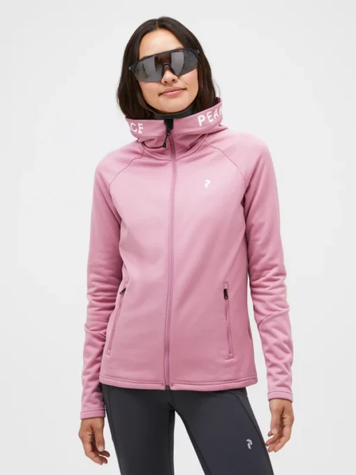 Peak Performance Rider Zip Hood Women Bitter Root