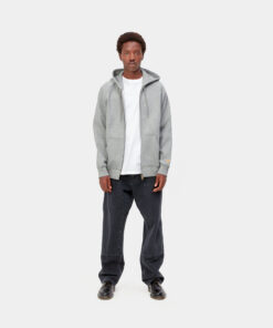 Carhartt WIP Hooded Chase Sweat Jacket Grey Heather/Gold