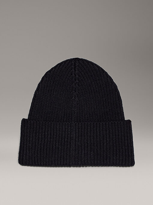 Calvin Klein Wool Cashmere Blend Beanie Black