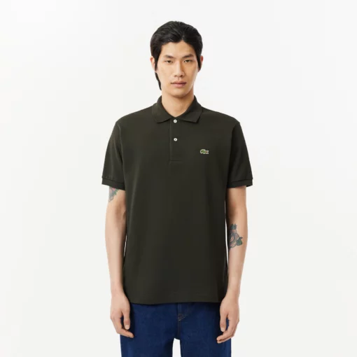 Lacoste Original L.12.12 Petit Pique Cotton Polo Shirt Dark Khaki Green