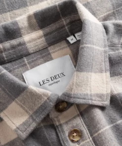 Les Deux Les Deux Lennon Check Overshirt Excalibur/Raven