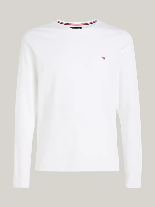 Tommy Hilfiger Slim Fit Long Sleeve T-shirt White