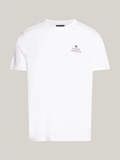 Tommy Hilfiger Stack Logo Tee White