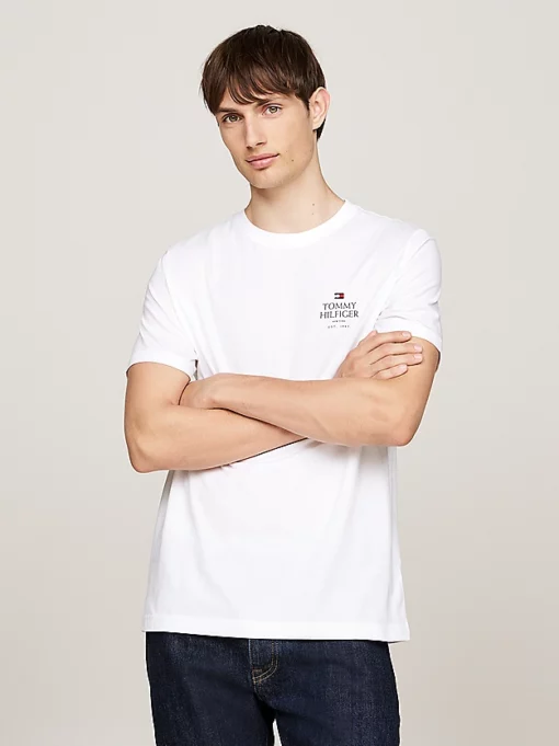 Tommy Hilfiger Stack Logo Tee White