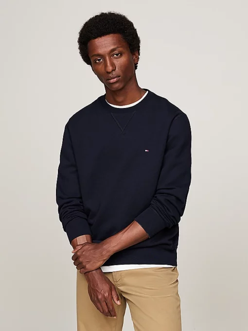 Tommy Hilfiger Fleece Crew Neck Swetshirt Desert Sky
