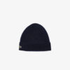 Lacoste Unisex Rib Knit Beanie Midnight Blue