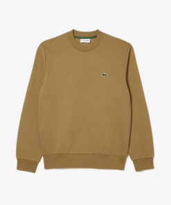 Lacoste Fleece Crew Neck Sweatshirt Brown