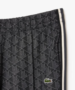 Lacoste Paris Monogram Jaquard Track Pants Black/Dark Grey