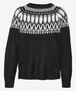 Vero Moda Simone Nordic Pullover Black