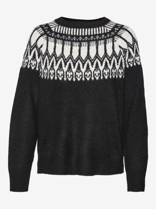 Vero Moda Simone Nordic Pullover Black